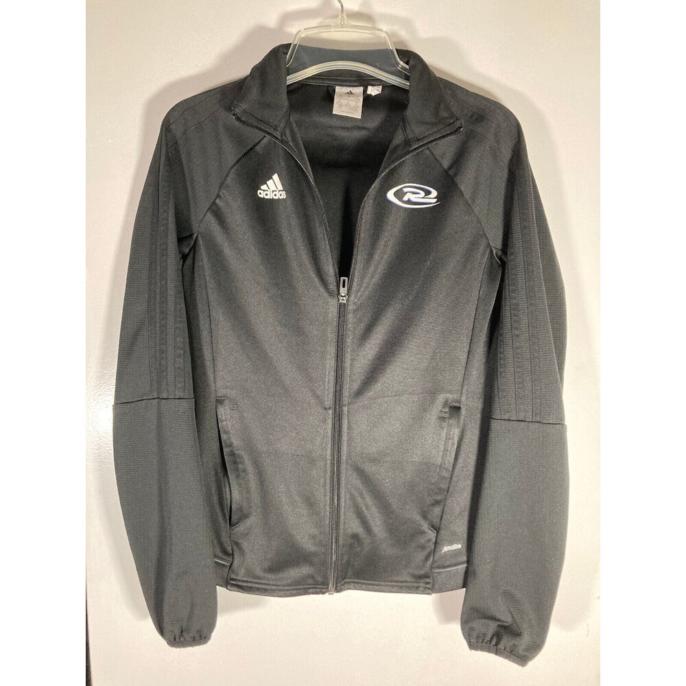 Black adidas Logo Women's Zippered Track Jacket (Small)